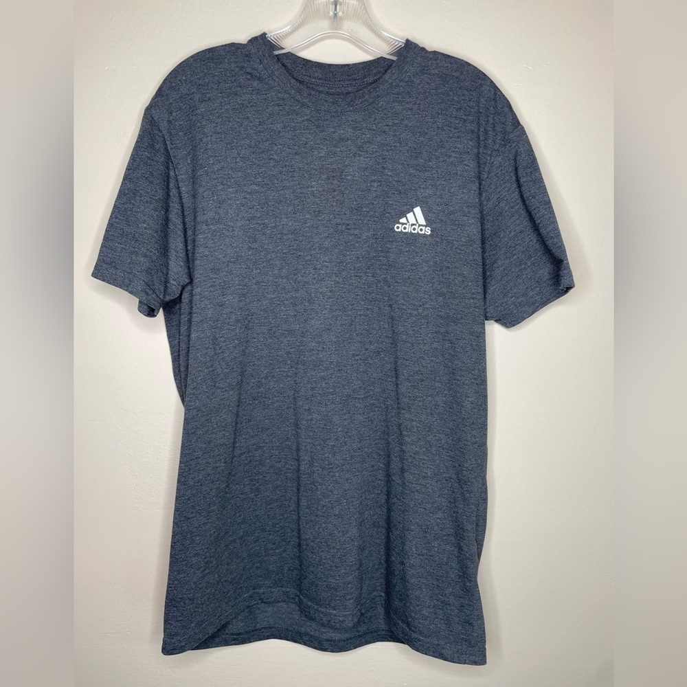 Adidas Golf Heather Gray Short Sleeve Tee Classic Crew Neck Size Medium
